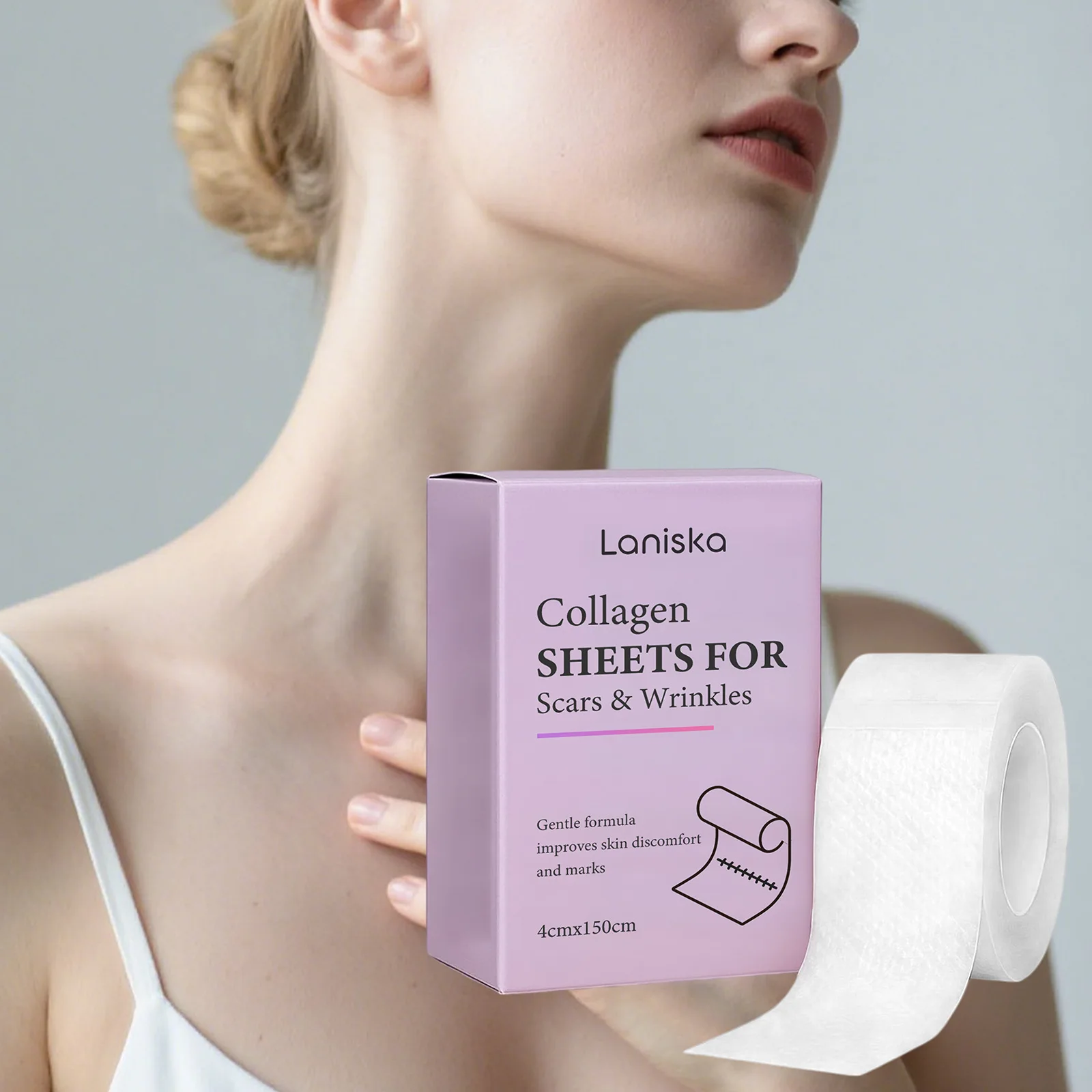 Collagen Tape patches Scar Repair Anti Aging Silicone Hydrocolloid Patch Reduces Wrinkles and Fine Lines for Sensitive Skin