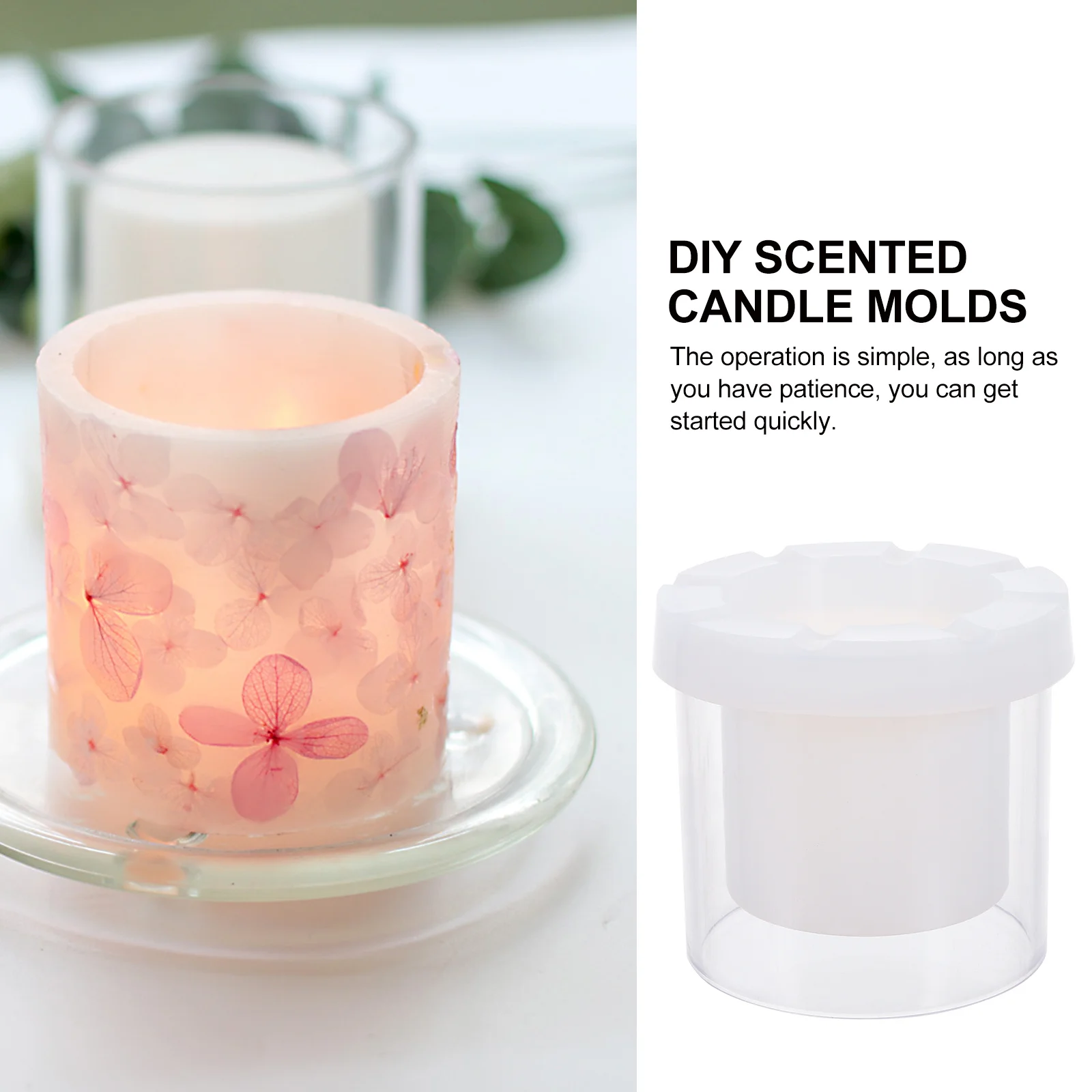 

Premium Durable Plastic Hollow Molds Smooth Flexible Silicone Mold For Diy Scented Making Reusable Easy Cleaning Molds