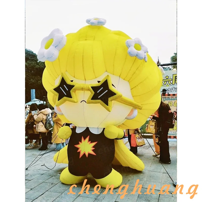 Bonecas infláveis com sopradores, shopping ao ar livre, quadradas, adereços de decoração de concerto