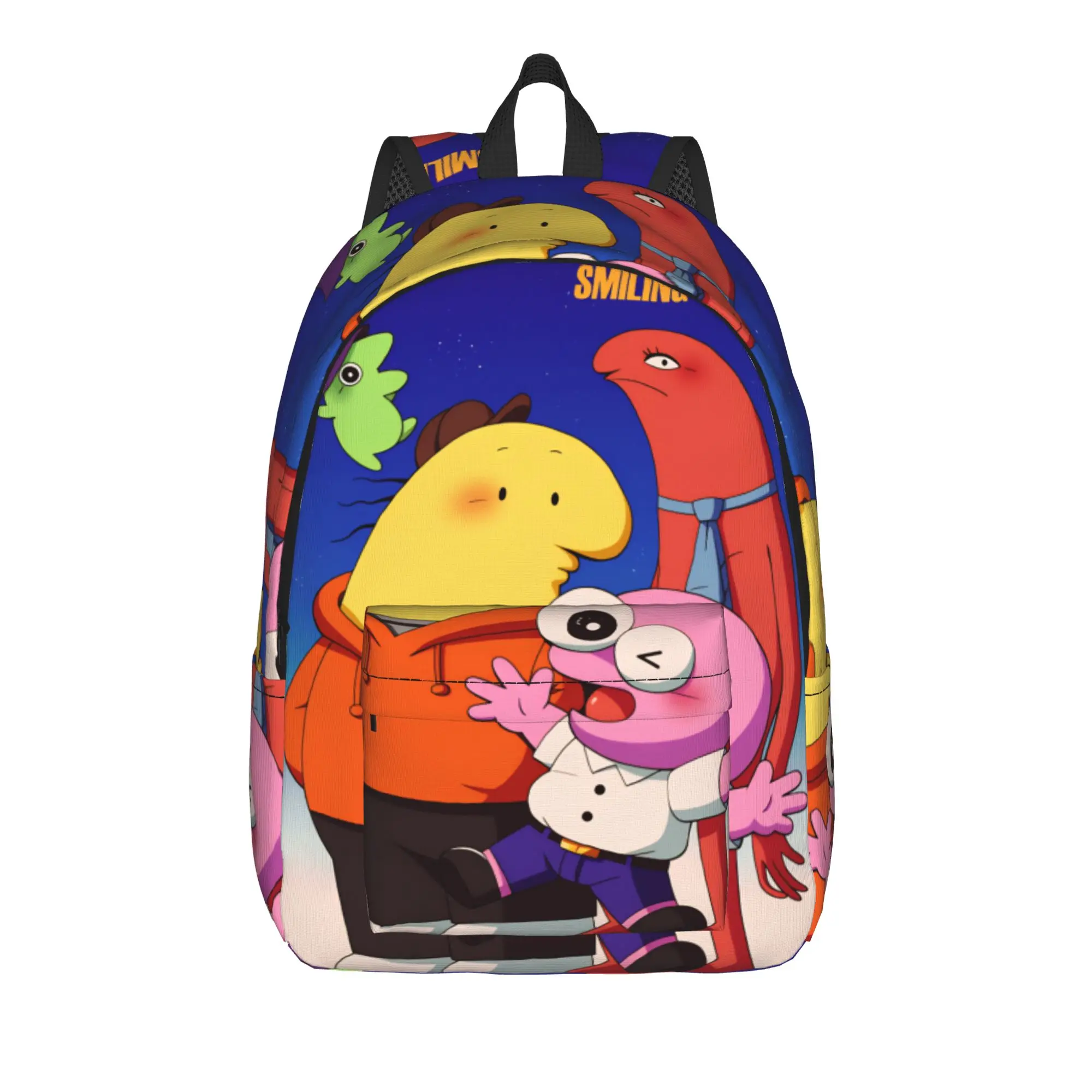 Smiling Friends Pim And Charlie Backpack  Sport Backpacks Student Unisex Kawaii School Bags Design Lightweight Rucksack