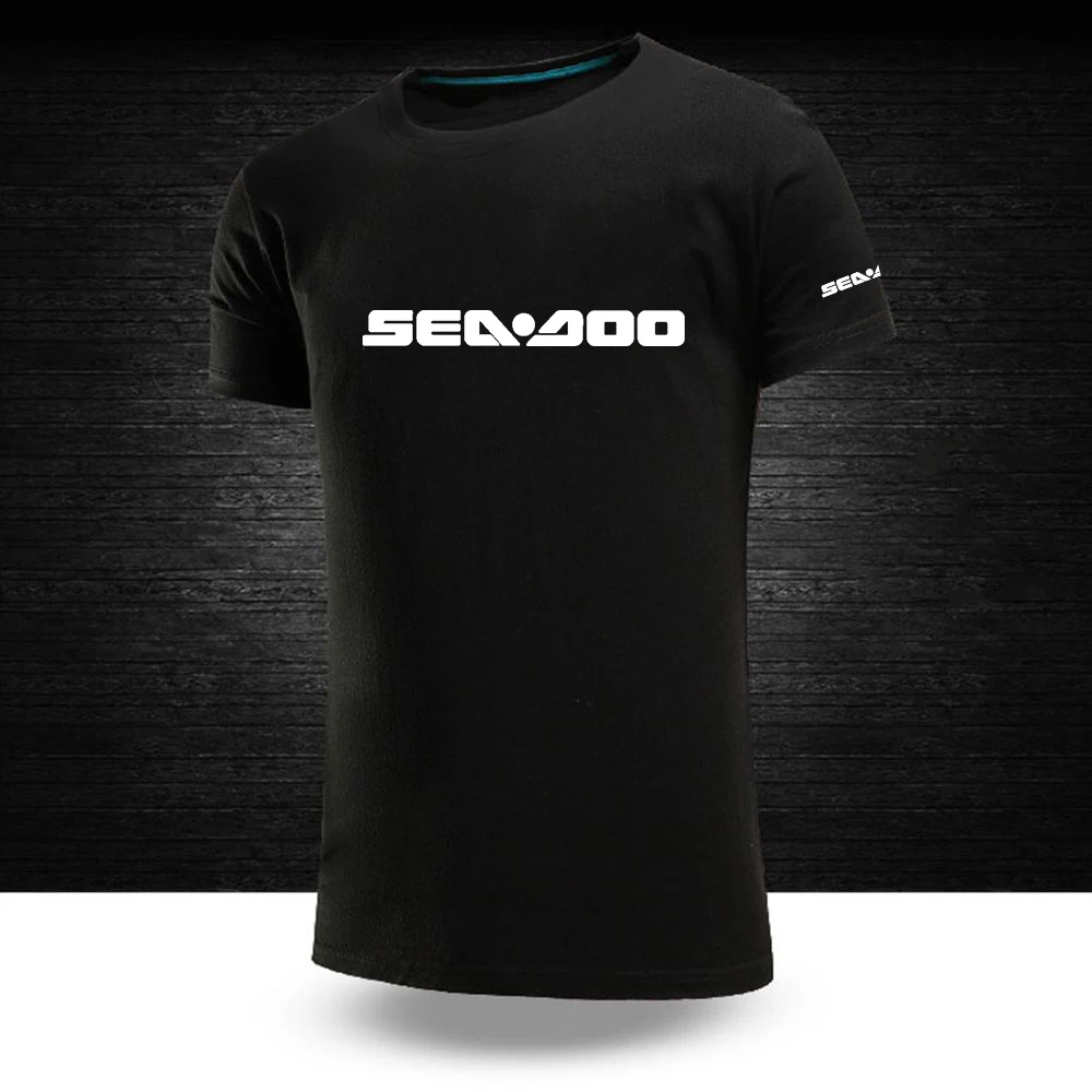 2024 Sea Doo Seadoo Moto New Men Summer Casual Printed Ordinary Simple Design Cotton Breathable O Neck T-shirt Short Sleeve Tops