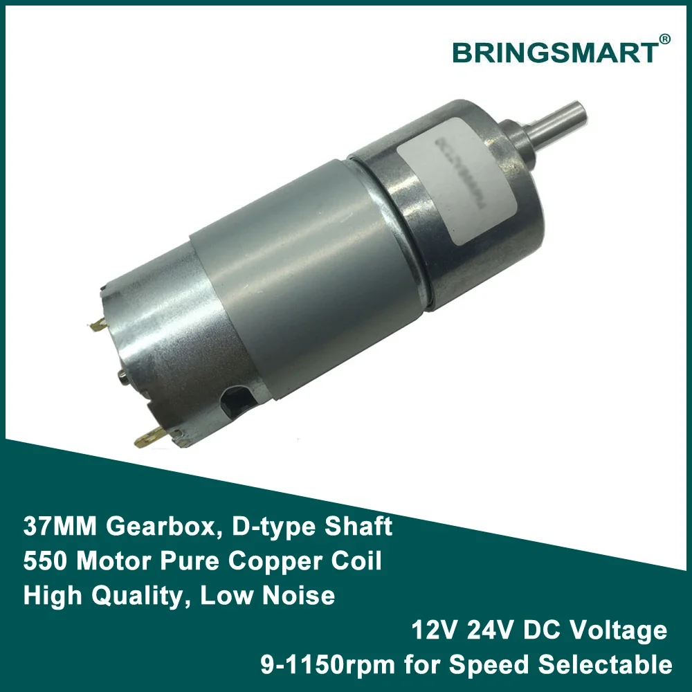 BringSmart Wholesale JGB37-550 Mini Reverse Motor 12V DC High Torque Electronic Motor Reductor 12v Gear Motor