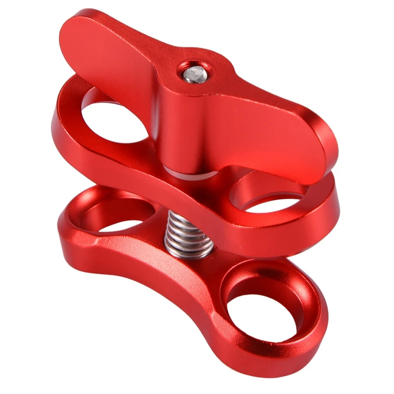 كاميرا غوص أضواء الكرة ، ذراع مشبك الفراشة ، مشبك مثبت لـ Gopro Hero 3 + ، 4 5 ، Xiaoyi Go ، SJ6000 ، أحمر ، 3X