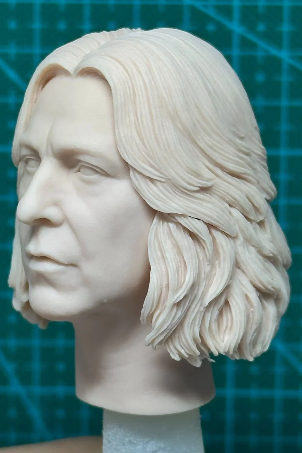 1/6 Scale Famous Magical Movie Actor Alan Rickman Male Unpainted Head Carving Model Fit 12inchs Action Figure Body