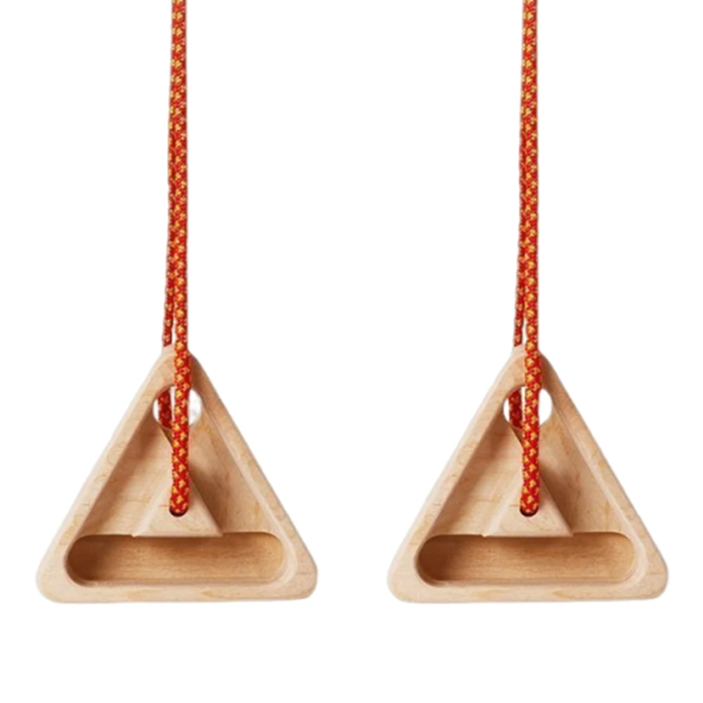 2Pcs Climbing Triangle Fingerboard Multifunctional Wooden Rock Climb Fingerboard Finger Strengthen Board Simulated Rock Climbing