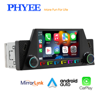 1 Din CarPlay Radio Car Bluetooth Multimedia MP5 Player USB Android-Auto Handsfree 4.7\