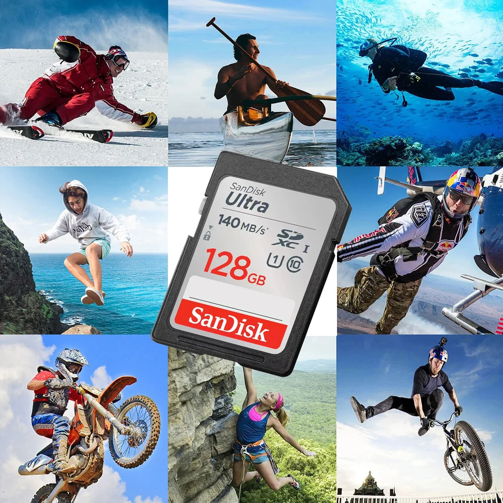 بطاقة ذاكرة فلاش SanDisk Ultra/Extreme/Extreme PRO سعة 32 جيجابايت فئة 10 SDHC بطاقة ذاكرة فلاش 64 جيجابايت 128 جيجابايت 256 جيجابايت SDXC C10 بطاقات SD U3 V30 4K UHD #6