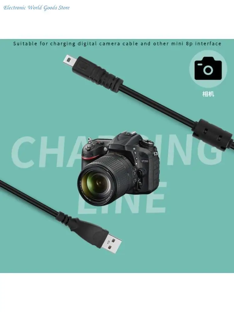 

Универсальная цифровая камера A3PD, 8-контактный зарядный кабель, адаптер питания, 1/1,5 м, USB-линия передачи данных, для
