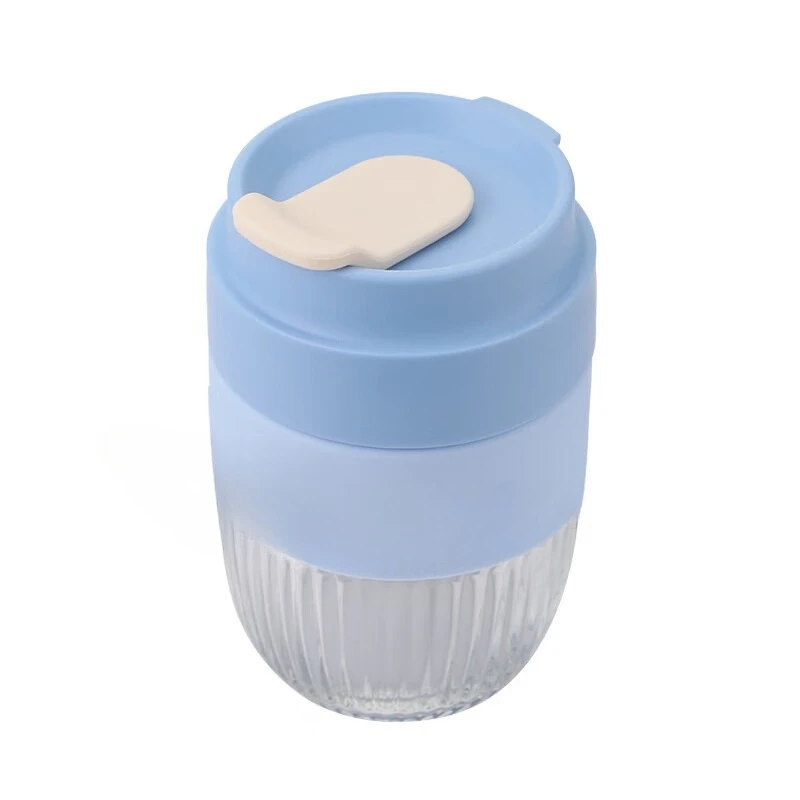 

Accompanying cup, glass portable with lid, sealed and insulated, male and female students anti-drop cup, tea makin