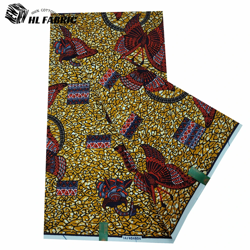 Imagem -03 - Verdadeiro Tecido de Cera Africano Nigerian Ankara Block Prints Tecido Oco Batik Tanga Holandesa 100 Algodão para Costura Vl270