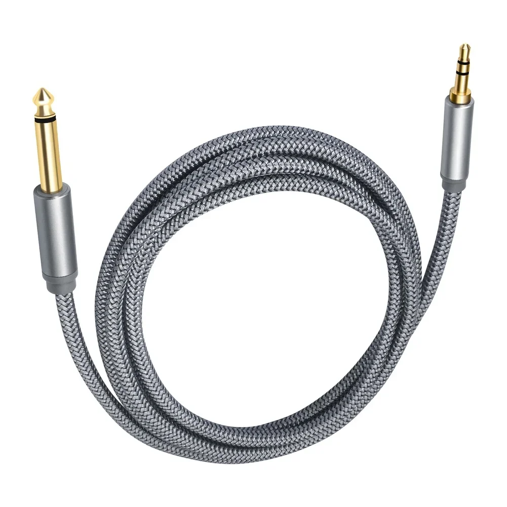 6.35mm FOR TS to 3.5mm TRS Audio Cable Designed for Minimal Signal Loss and Clear Audio Transmission in All Environments