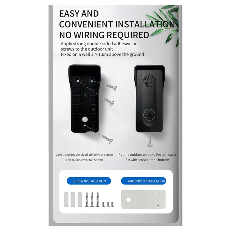 ใหม่ 800M ยาวระยะทางกลางแจ้ง Doorbell ไร้สาย Intercom ประตูโทรศัพท์ปลดล็อค 2-Way Intercom 433 MHz