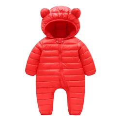 Kids Romper Winter Baby Newborn Plus Velvet Overalls Clothes Infant Boys&Girls Warm Thick Jumpsuit Hooded Outfits Down Cotton