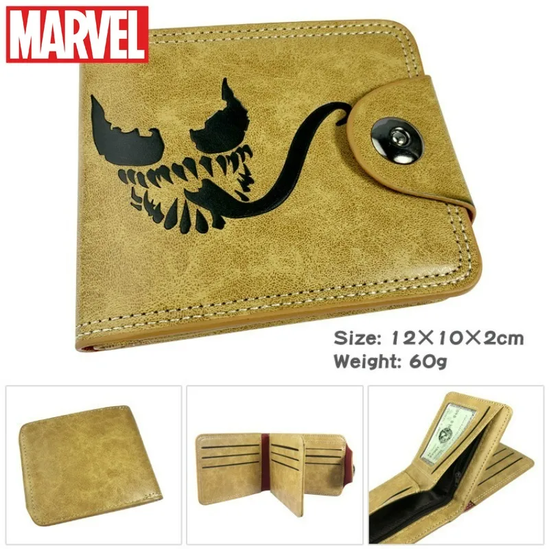 

Marvel Movie Venom 3 Wallet Short Snap Snap Men's and Women's Wallet Venom: The Last Dance Children's Coin Purse Christmas Gift