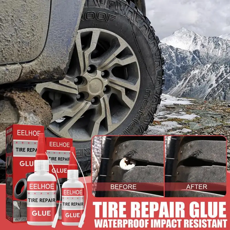 

Car Tire Repair Glue Adhesive Repair Tire Glue Universal Liquid Sealant Sealer Cement Seal Kit For Repairing Bike Bicycle Rubber