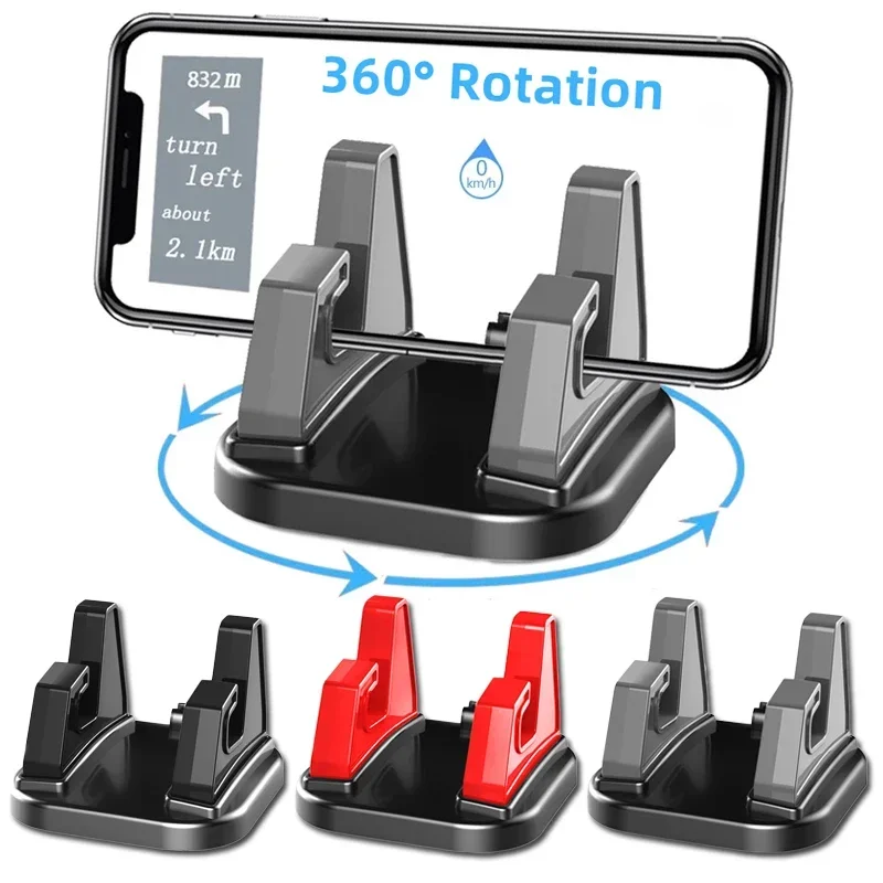 Mini Silicone Car Phone Holder Mount 360 Rotatable Phones GPS Support Stick To Dashboard Cell Phone Bracket Stable Holder in Car