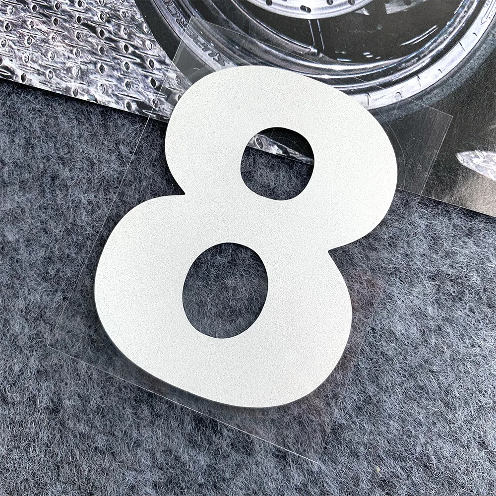 0-9 Track Number Digital Sticker Motorcycle Racing Competition Modified Accessories Waterproof Decorative Decal Windshie image 3