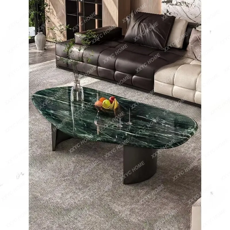 X Natural luxury stone coffee table light luxury imported marble special-shaped small coffee table living room home