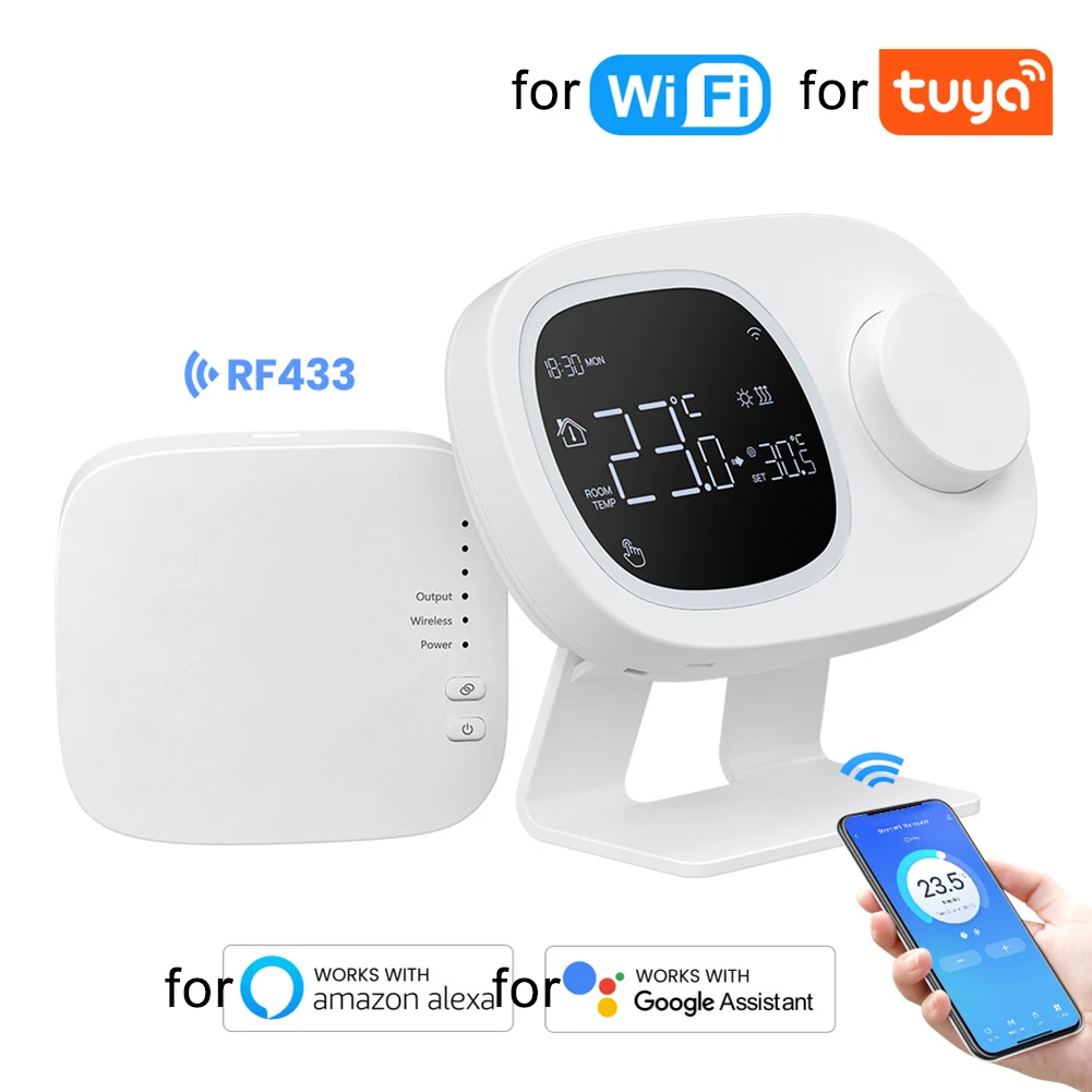 

2pcs Water-gas Boiler Thermostat For Tuya For WiFi Water Heating Gas Boiler Thermostat Wireless Thermostat RF433 IP20 Home Parts