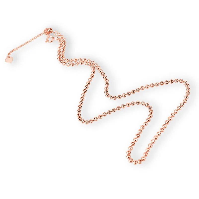 S925 Sterling Silver Necklace for Women Plated Colored Gold Super Flash Laser Cutting Pumpkin Bead Bead-chain Bracelet Wholesale