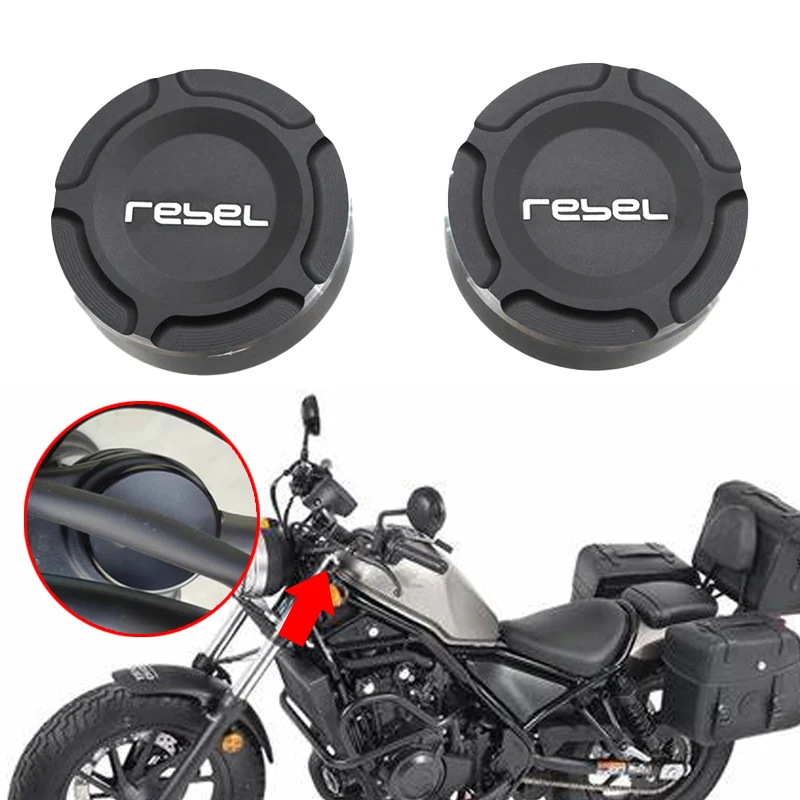 

Motorcycle CNC Front Upper Fork Stem Covers Caps Screw Aluminum Decorative Cap Fit For Honda Rebel CMX500 300 250 Modified Parts