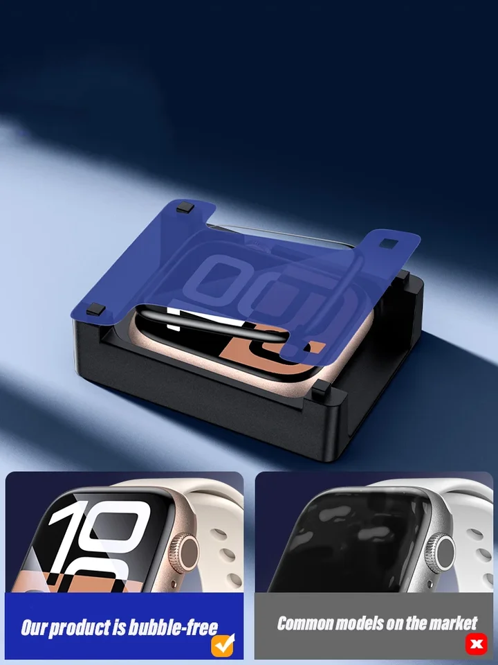 1-5 piezas de protector de pantalla para Apple Watch Series 11-10 9-8-7-6 5 Se ultra 3/2 49mm 42-46mm 41mm 45mm 40 44mm, con herramienta de posicionamiento y película 5