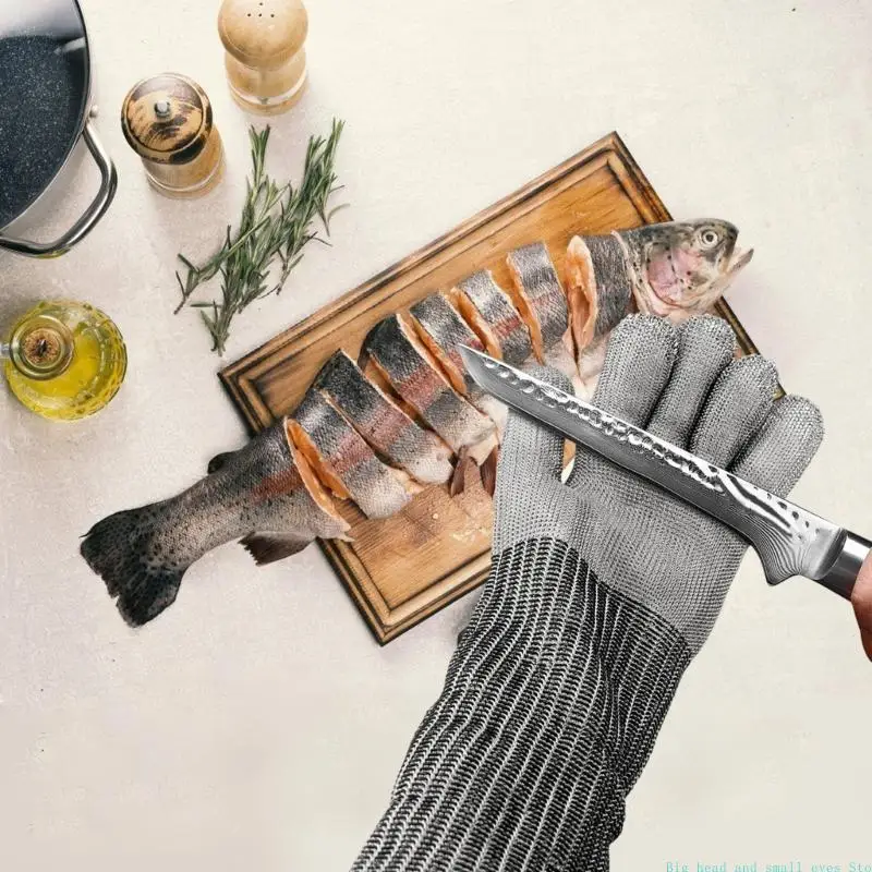 

581c из нержавеющей стали сетчатой ​​металлической цепной перчатки мясные перчатки для обрезки мяса устрица Шавота шеф -повара