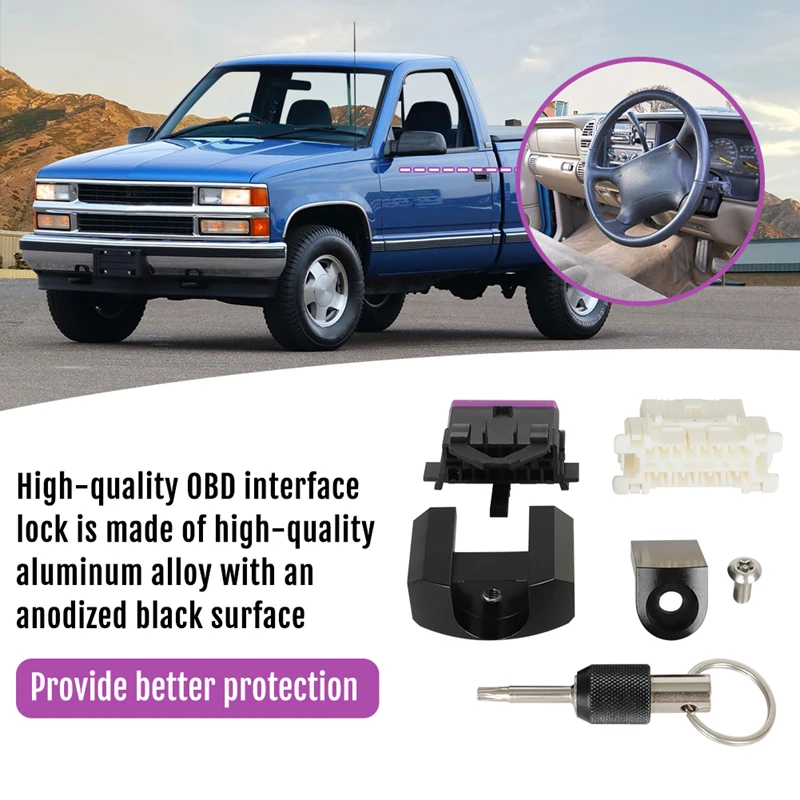 Universal OBD Port Security Anti-theft Lock Kit ‎for Tune Saver Block Access To OBD 2 Connector OBD II Lock Port Anti Theft Tool