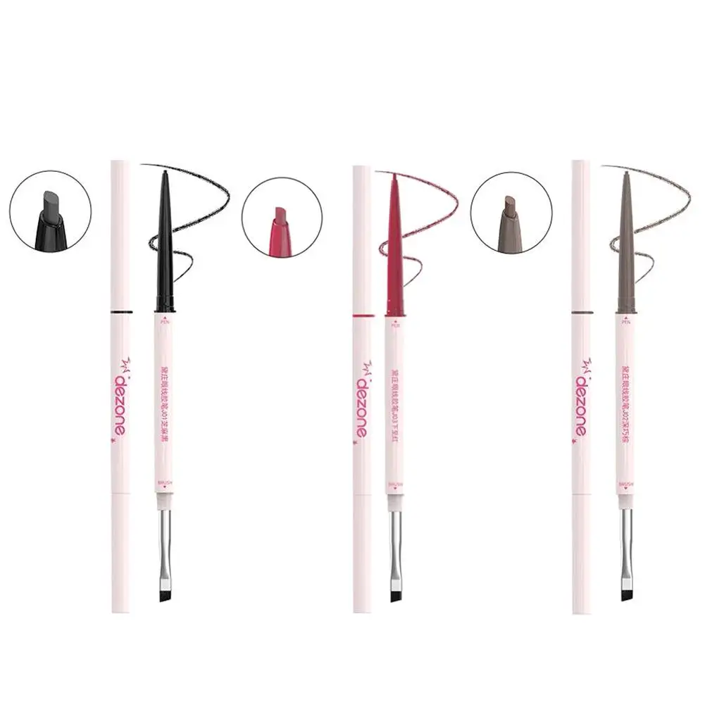 Dezone Doppelendiger Eyeliner-Gelstift, extrem fein, glatt, kein Verschmieren, wasserfest, wischfest, Eyeliner-Stift-Make-up