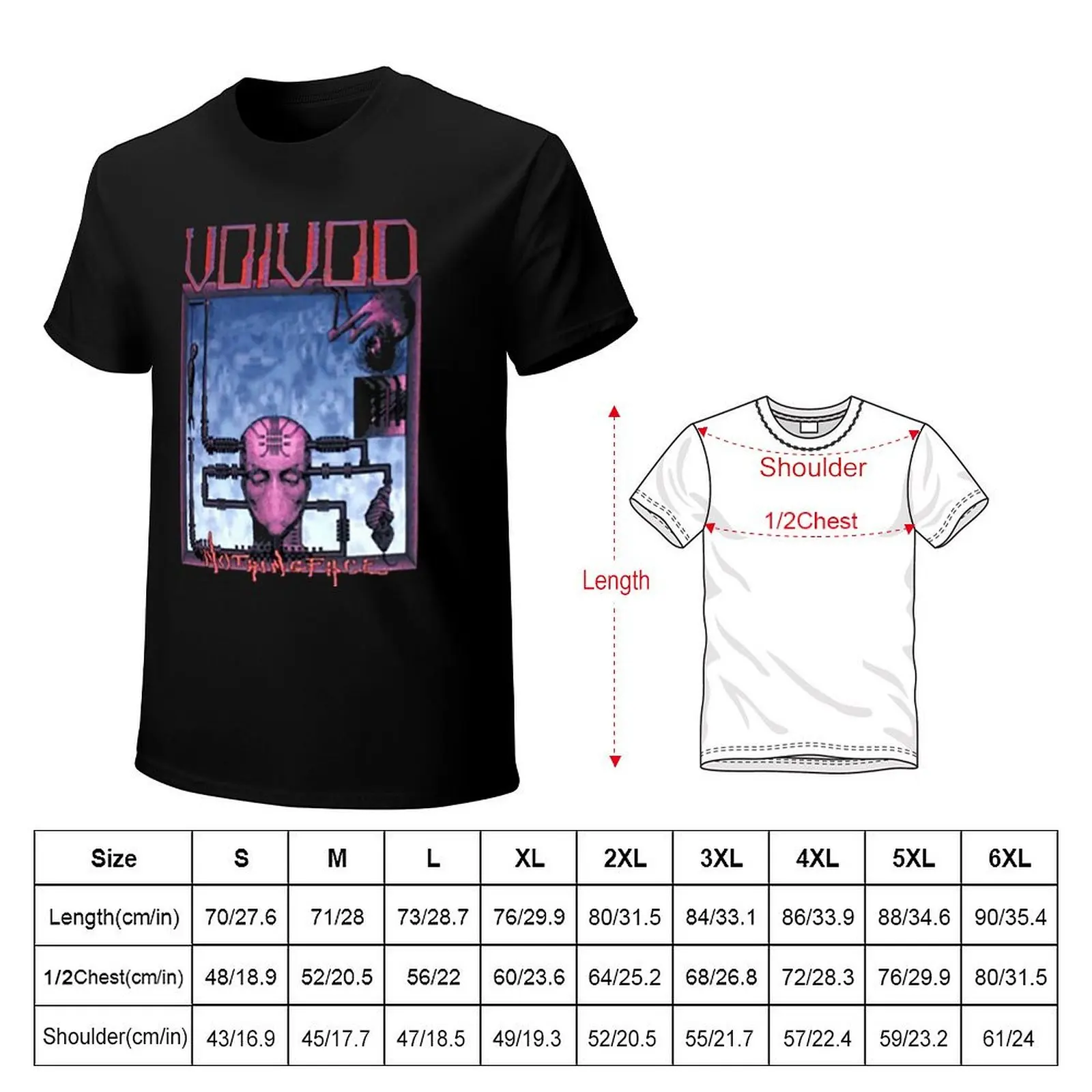 Voivod Nothingface T-Shirt Plus Size Simple Casual Top