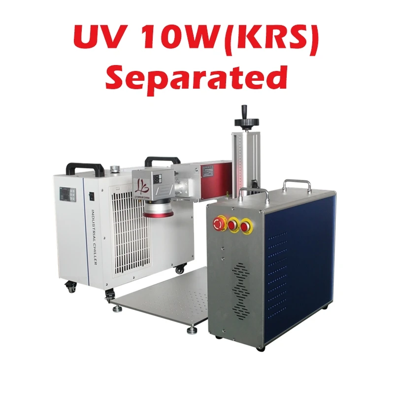 물 냉각장치를 가진 UV 5W 10W 레이저 기계 유리 조각 절단을 위한 자외선 보라색 찬 빛 레이저 표하기 기계