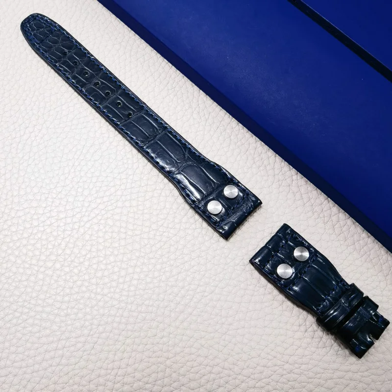 

FUYIJIA Handmade Nile Crocodile Skin Watchbands Custom Substitute I-W-C Large P-ILOT'S WATCHES Strap 22MM Genuine Leather Belt