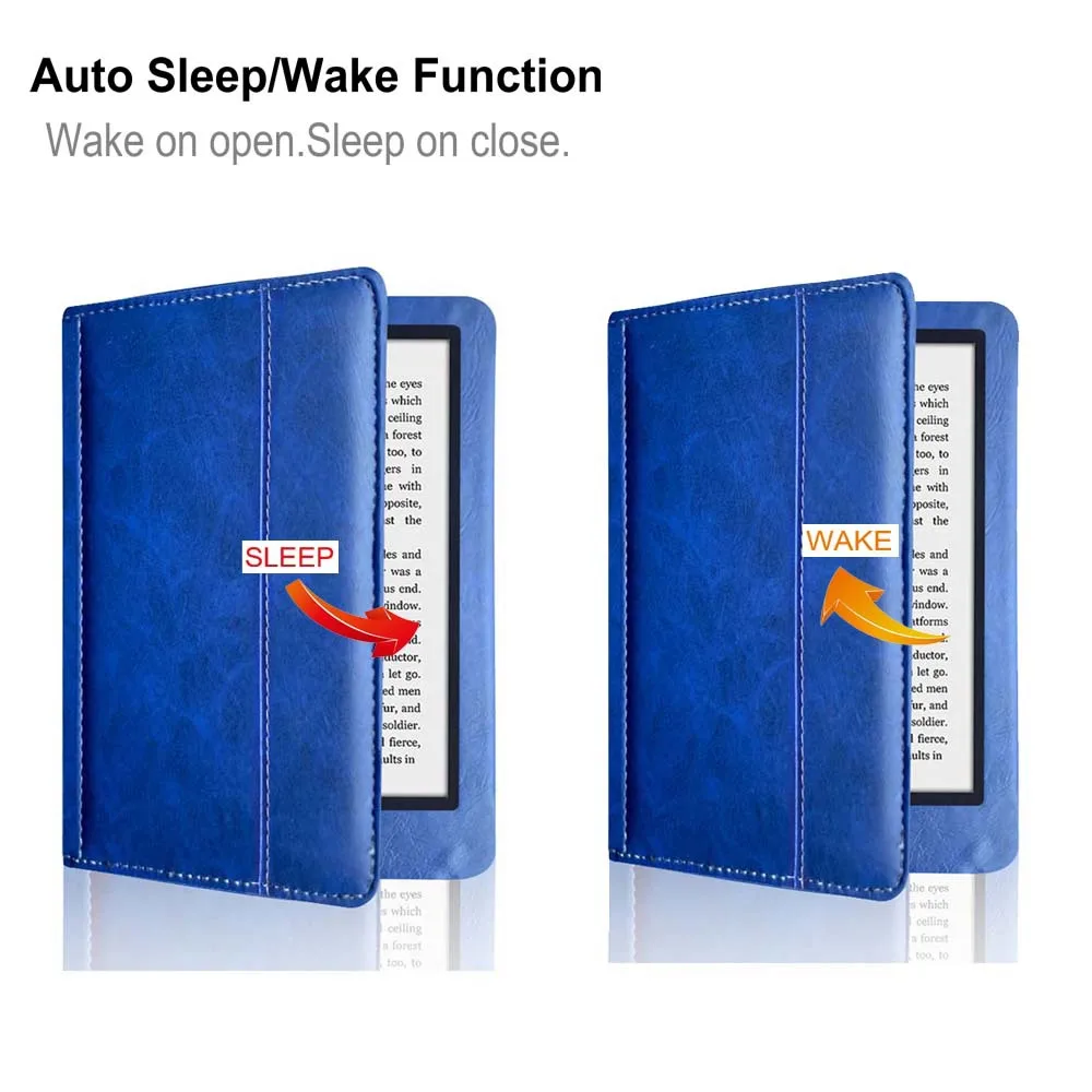 مناسبة لحافظة جلدية Kobo Touch 2.0 (الطراز: N587) حافظة واقية للكتب الإلكترونية مقاس 6 بوصات، غطاء قلاب، شامل، غلاف مضاد للسقوط