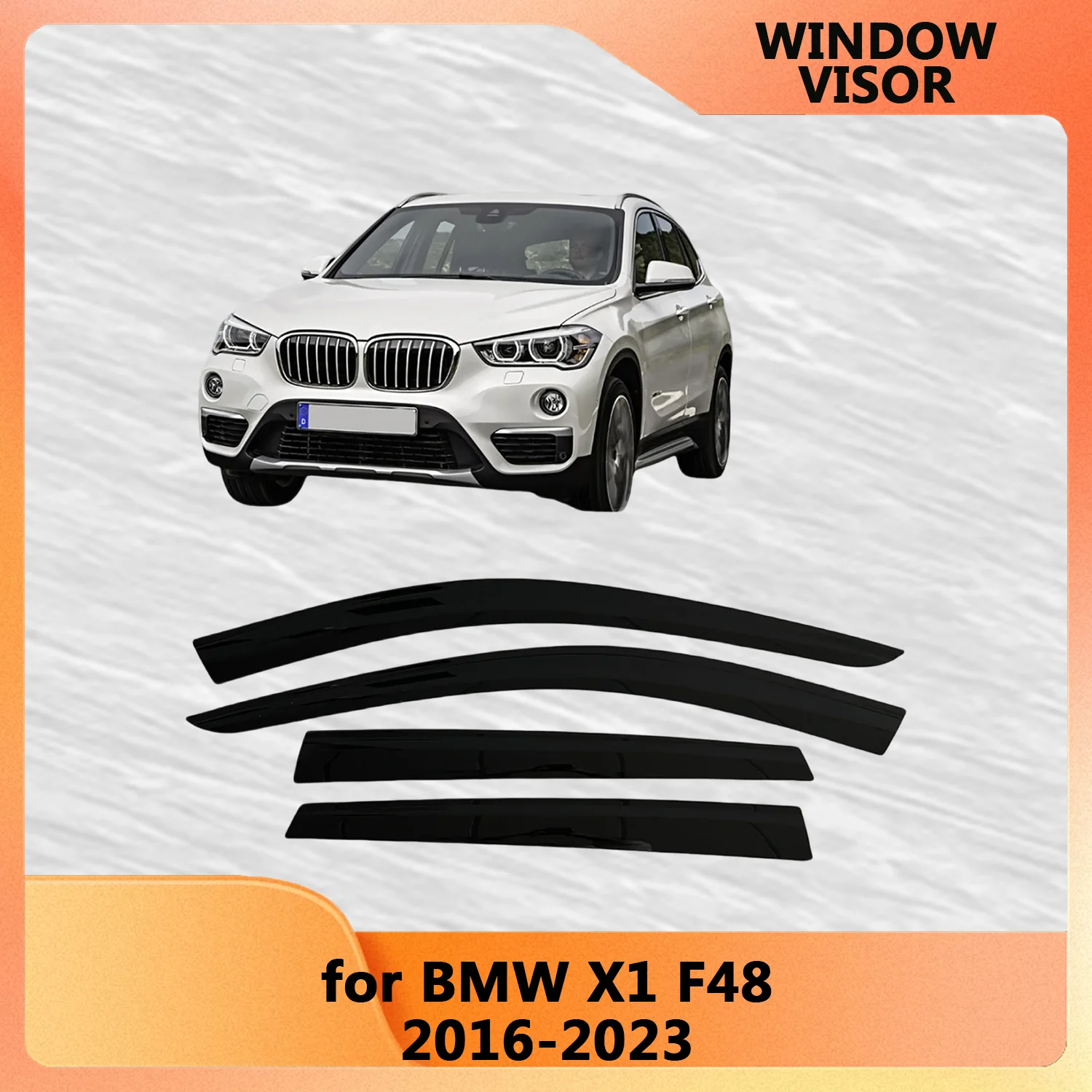 

Оконный козырек для BMW X1 F48 2016 2017 2018 2019 2020 2021 2022 2023 Ветровые дефлекторы Дождевики Дверной козырек Вентиляционные шторы Вентиляционный козырек