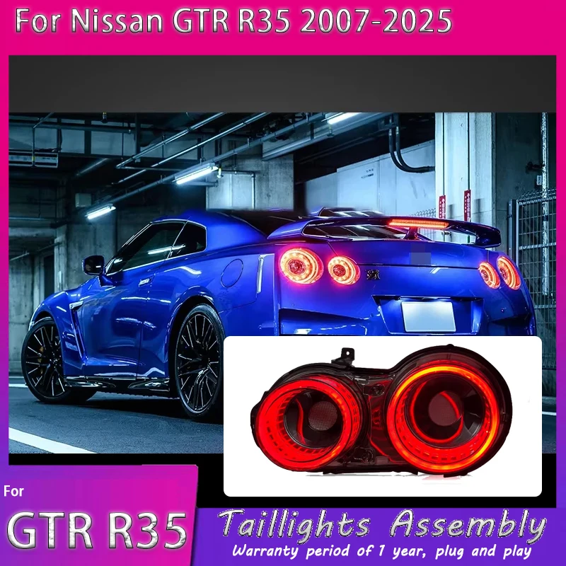 

Car Styling for Nissan GT-R R35 LED Tail Light 2007 2008 2009-2023 GTR R35 Valenti Rear Fog Brake Turn Signal auto Accessories