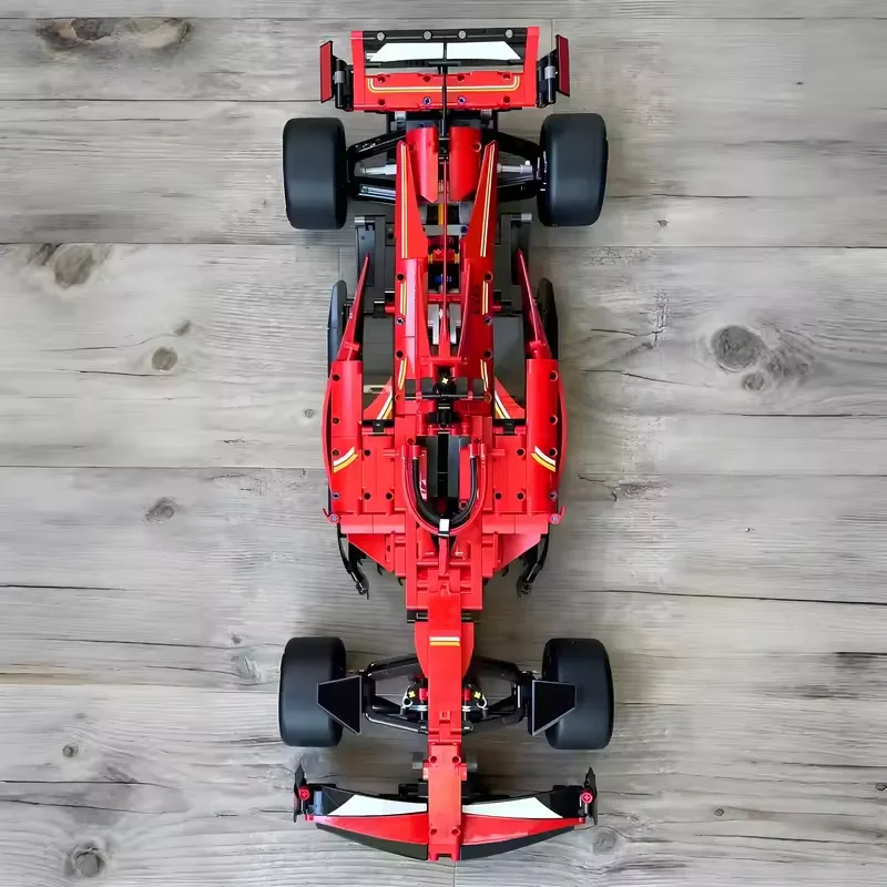 سيارة سباق SF-24 F1 تقنية 1361 قطعة 42207 مجموعات بناء مجموعة ميكانيكية مقياس 1:8 نموذج عرض تذكاري سيارة رياضية هدية