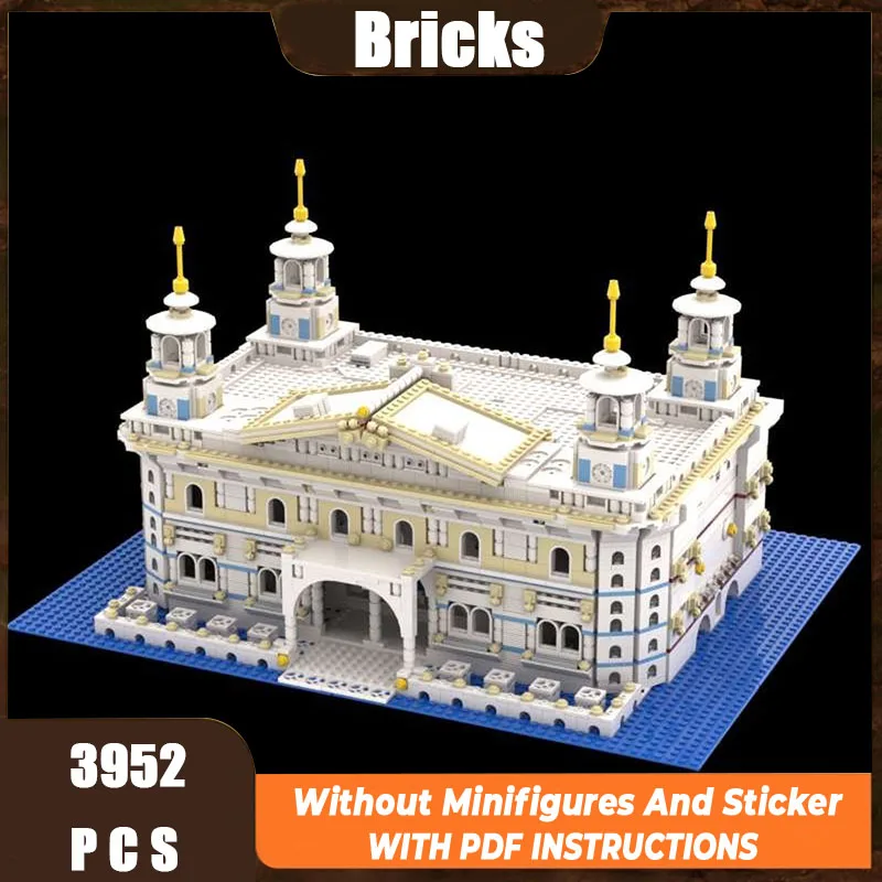 

Новые строительные блоки MOC, модель городской вид на улицу, архитектура, Taj Mahal, модульная детская игрушка, подарок, набор для сборки «сделай сам»