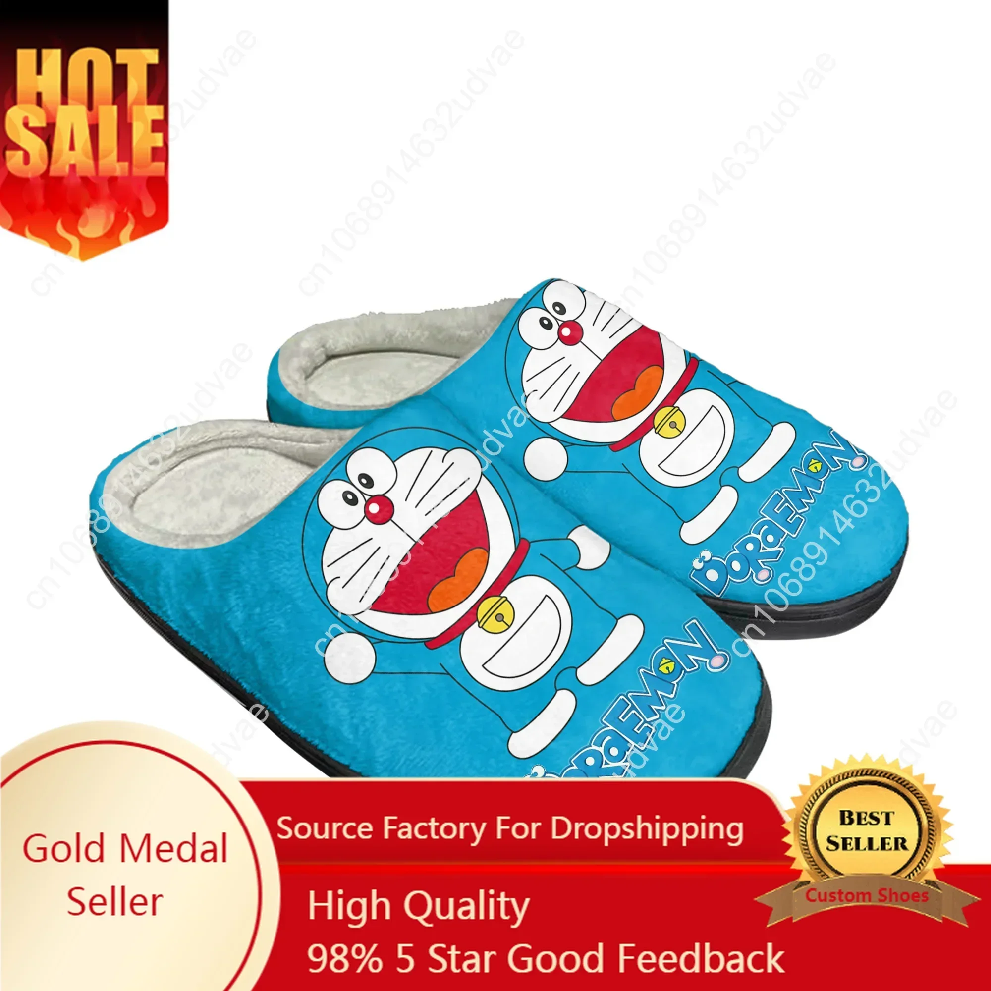 

Japanese Animation D-Doraemons Cartoon Home Cotton Custom Slippers Men Women Sandal Plush Casual Keep Warm Shoes Thermal Slipper