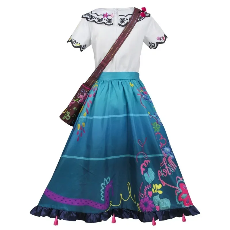 Anime Movie Encanto Mirabel Madrigal Cosplay Costume Princess Dress Eyeglasses earrings full set Adult Kids Uniform Mirabel suit