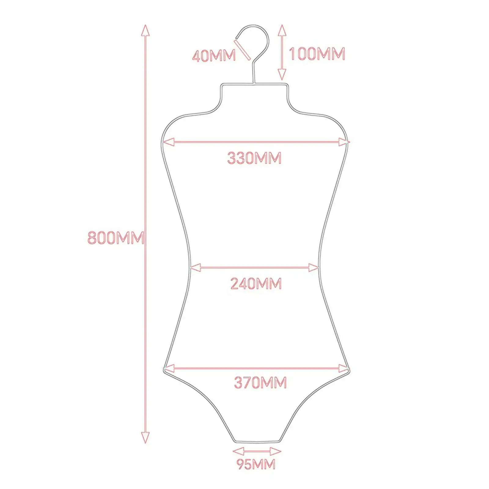 Swimsuit Display Hanger Lingerie Hanger Bathing Suit Hanger Body Shape Bikini Hanger for Wardrobe Shops Cloakroom Stores Closet