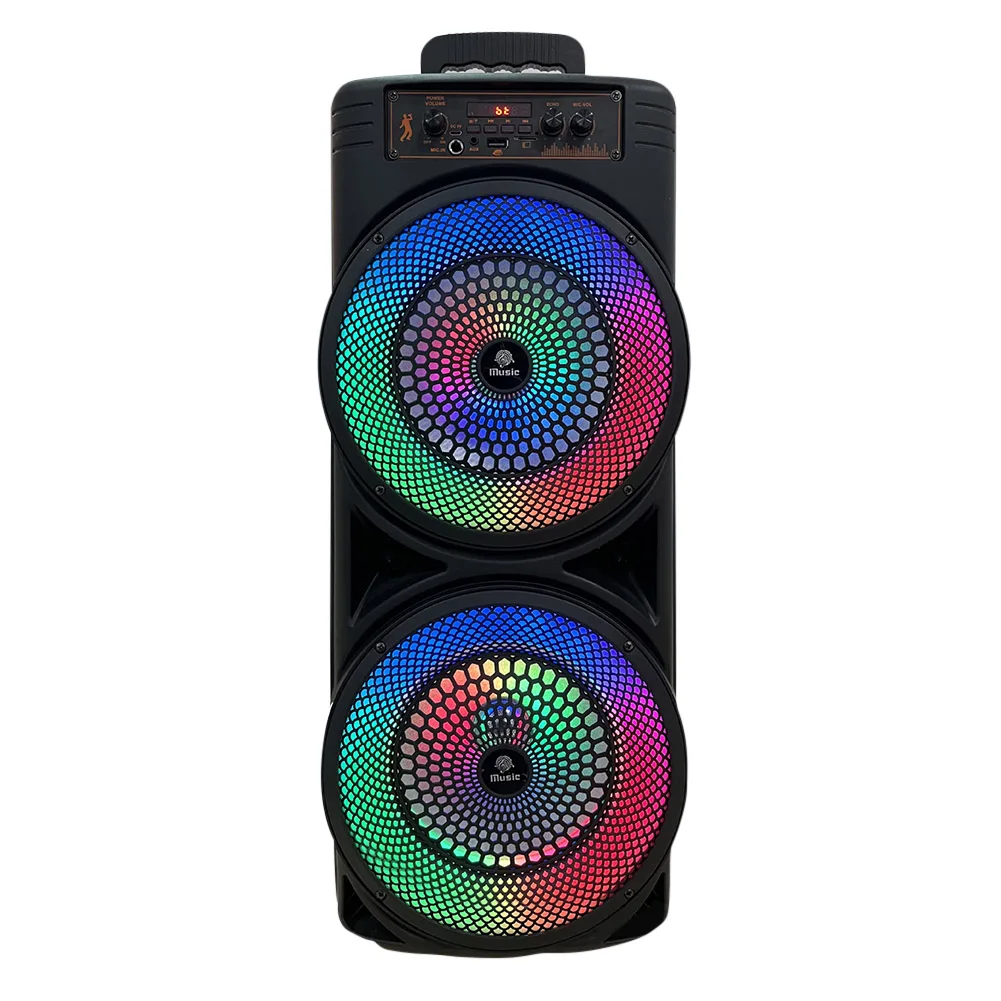 

For Party Bluetooth Speaker Double Subwoofer Loud Boombox with Deep Bass Lights Outdoor BT Speaker for Celebration Accessories