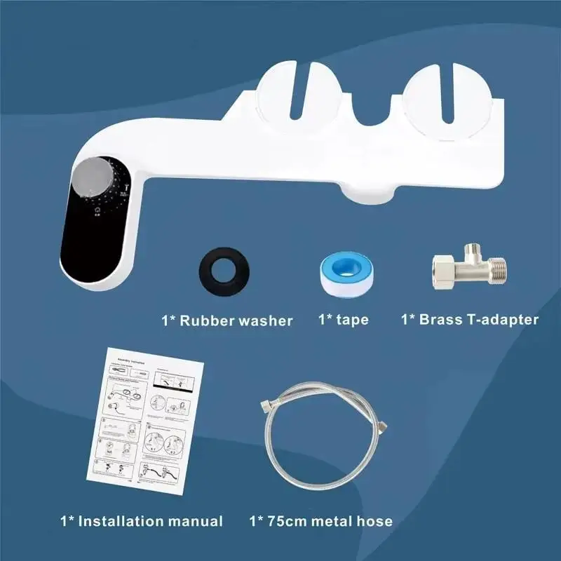 Non-Electric Bidet - Self Cleaning Dual Nozzle (Frontal and Rear Wash) Water Bidet Toilet Seat Attachment