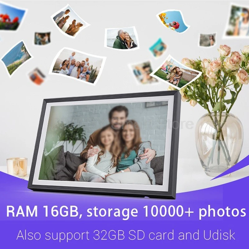 10.1Inch Uhale Smart Cloud Photo Frame Digital Photo Frame WiFi Mobile Photo Transfer Touchscreen 1280x800 Resolution IPS Screen