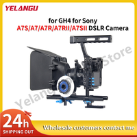 YELANGU Camera Cage Kit with Top Handle Matte Box Follow Focus for GH4 for Sony A7S/A7/A7R/A7RII/A7SII DSLR Camera Accessories