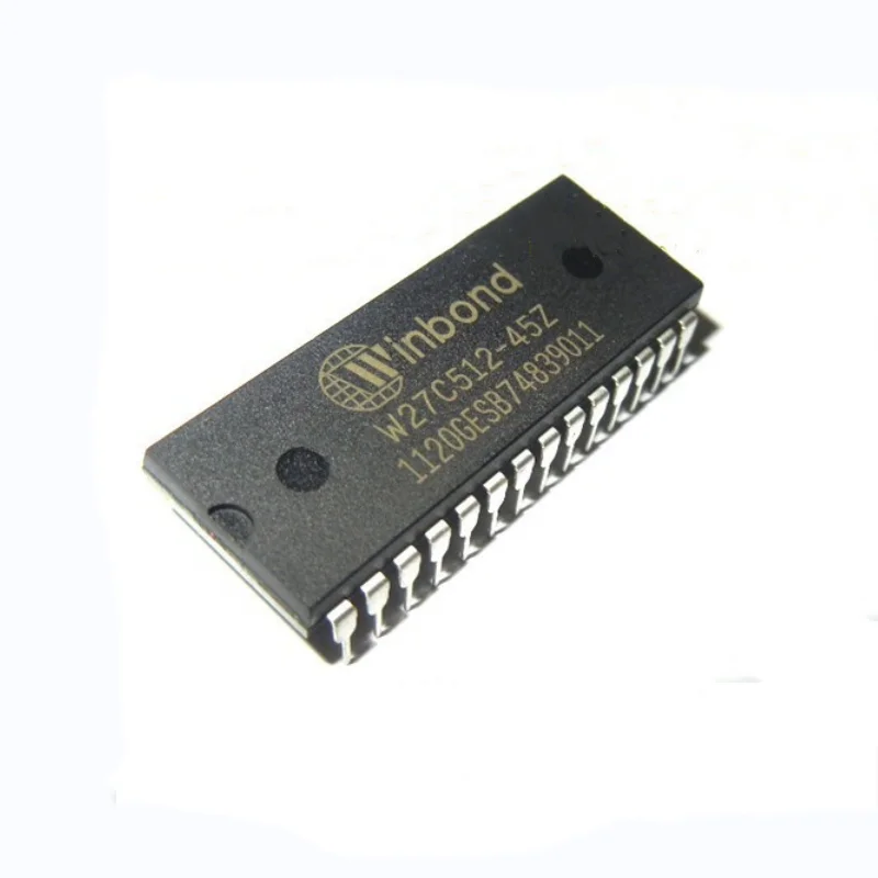 Puce IC originale W27C512-45Z W27C512-45 W27C512 DIP28, 2 pièces, nouvelle marque