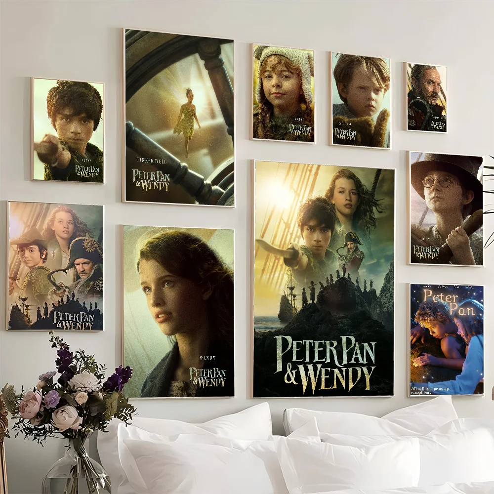 Peter Pan And Wendy Whitepaper Poster HD Quality Poster Wall Art Painting Study Room Wall Decor