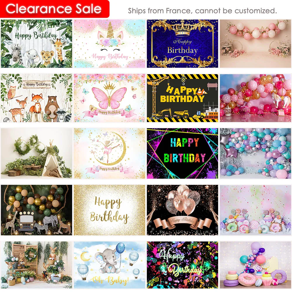 Children Birthday Party Backdrop Decor Banner Baby Shower Background Cake Smash Newborn Kids Portrait Professional Photography