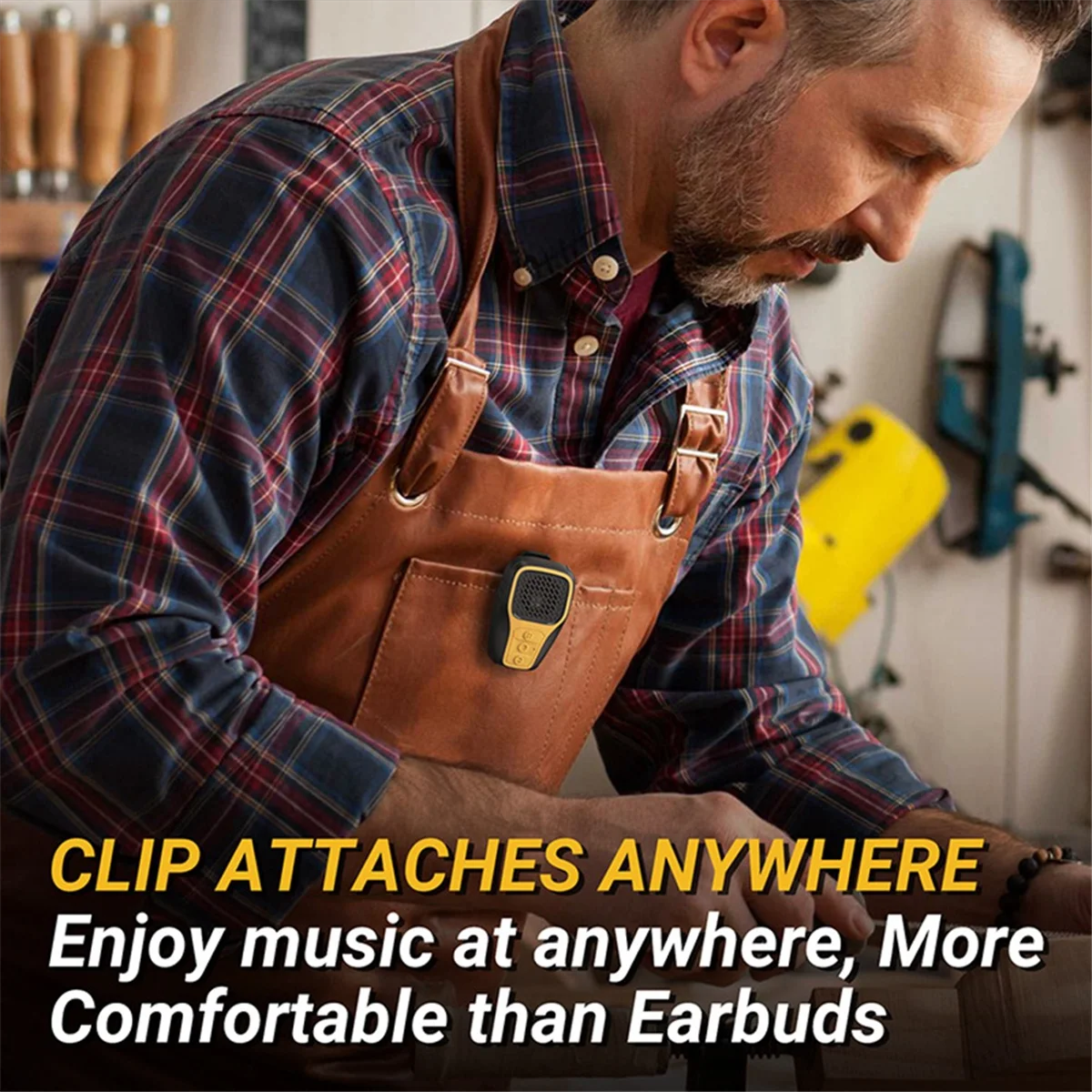 POSV-Speaker Bluetooth Nirkabel Dapat Dipakai Pengisap Magnet Mini Portabel IPX67 Subwoofer Kolom Stereo Tahan Air Hitam + Biru