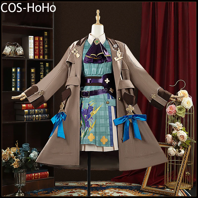 COS-HoHo Vtuber Nijisanji Enna Alouette New Winter Clothes Game Suit Gorgeous Uniform Cosplay Costume Halloween Party Outfit