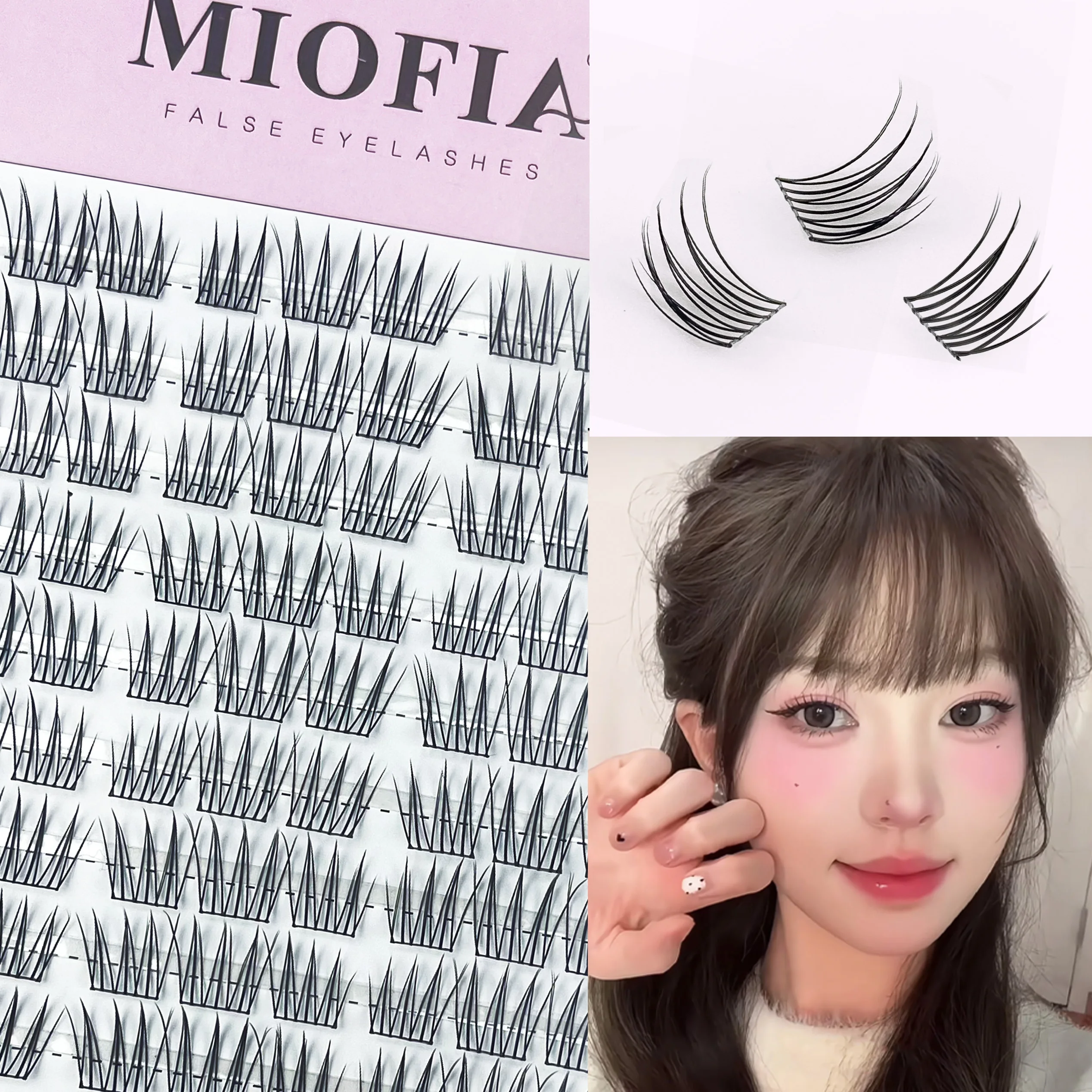 120 Clusters Idou Falsche Wimpern Manga Wimpern Anime Wimpern Große Kapazität Natürliche Wimpernverlängerung Volumen Wimpern Make-up-Tools